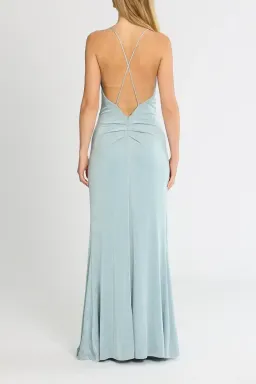 Misha Avoca Gown Blue Size 8/S for rent on The Volte - image 3