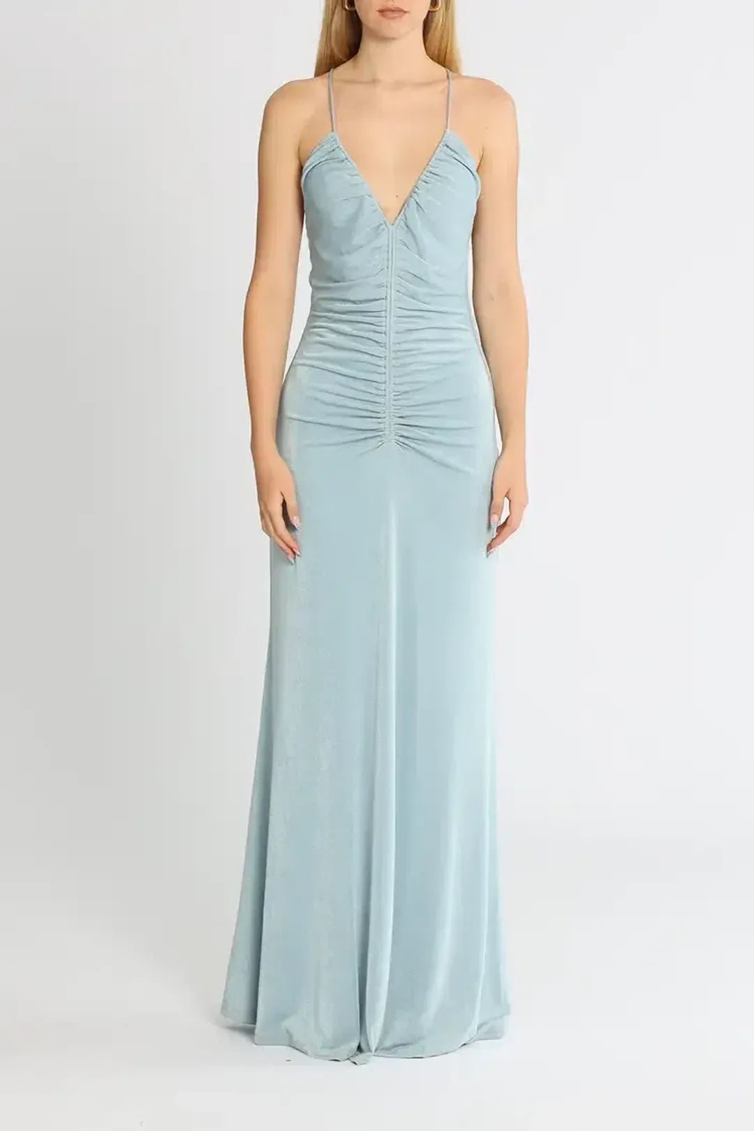 Misha Avoca Gown Blue Size 8/S for rent on The Volte - main image