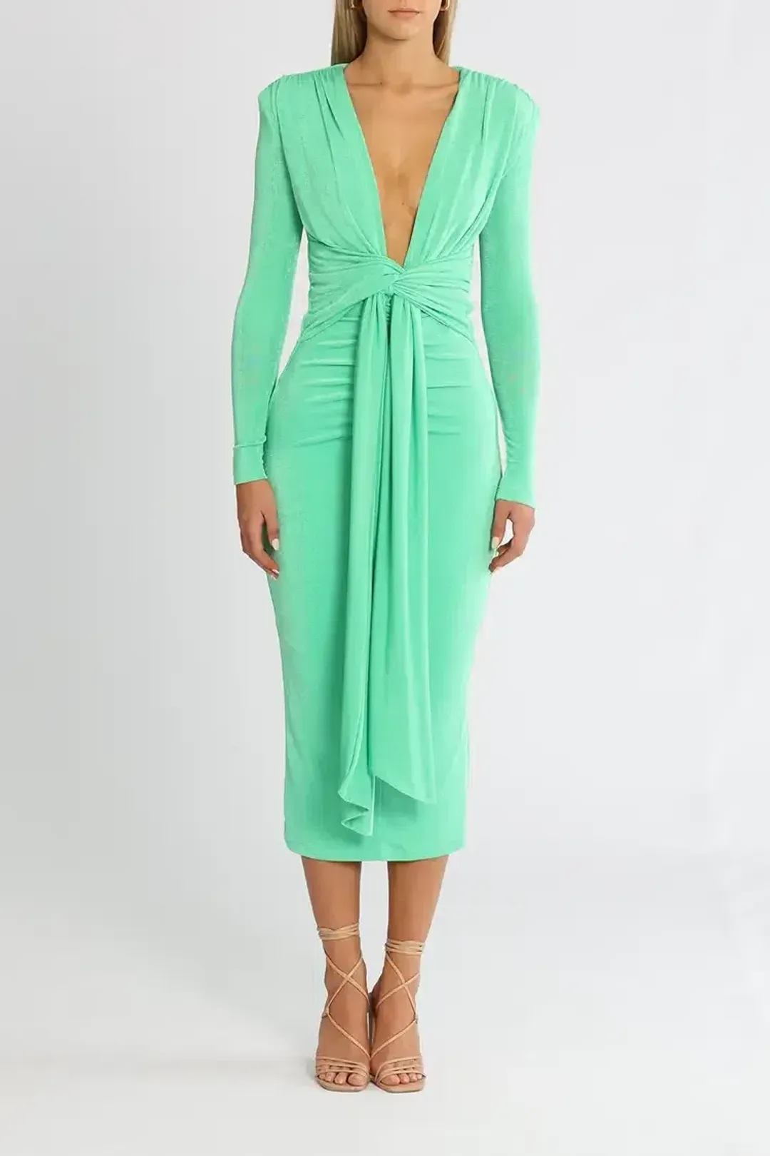 MISHA Francis Midi Dress Vivid Jade Size 12 for rent on The Volte - main image