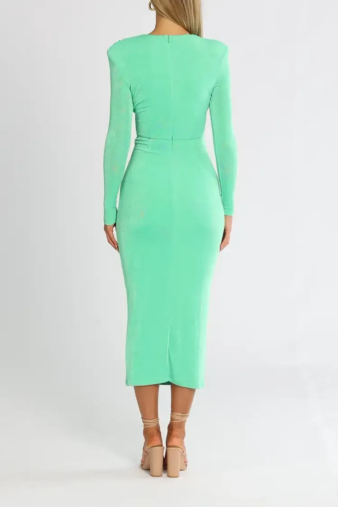 MISHA Francis Midi Dress Vivid Jade Size 6 for rent on The Volte - main image