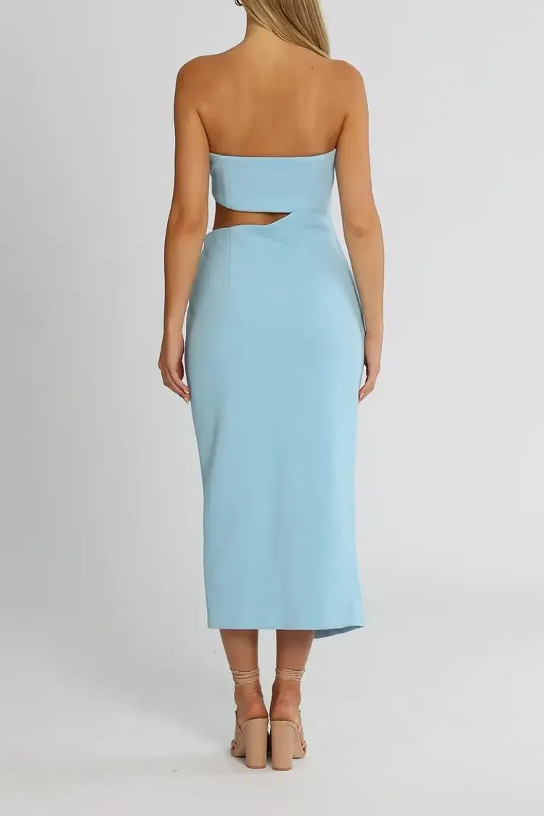 Misha Medora Midi Dress Powder Blue Size 12/L for rent on The Volte - main image