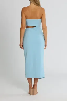 Misha Medora Midi Dress Powder Blue Size 12/L for rent on The Volte - image 3