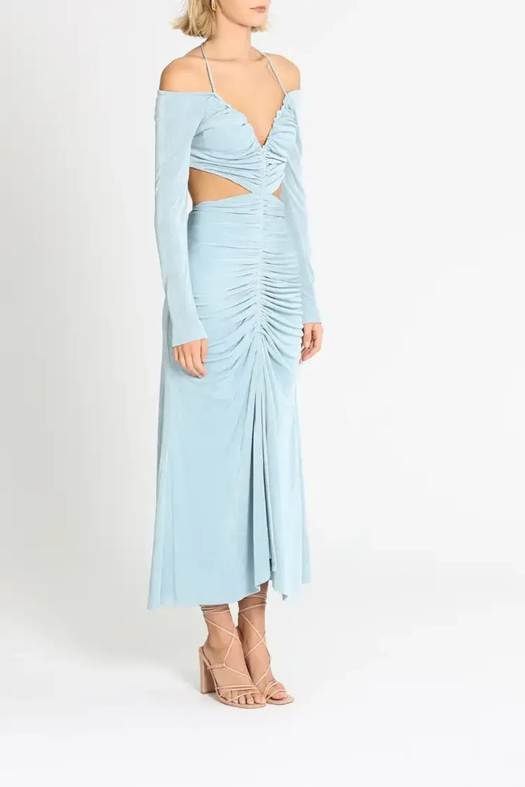 MISHA Straker Midi Dress Topaz Size 12 for rent on The Volte - main image