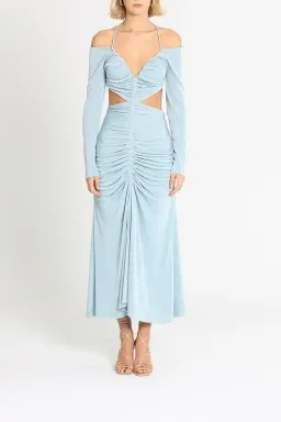 MISHA Straker Midi Dress Topaz Size 12 for rent on The Volte - image 1