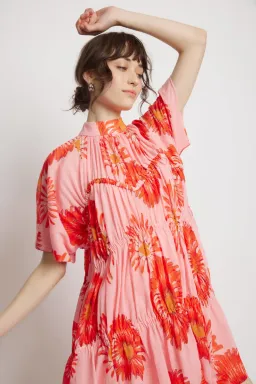 Sunset Lover Wildfire Babydoll Dress Wildflower Print Size AU 10 for rent on The Volte - image 2
