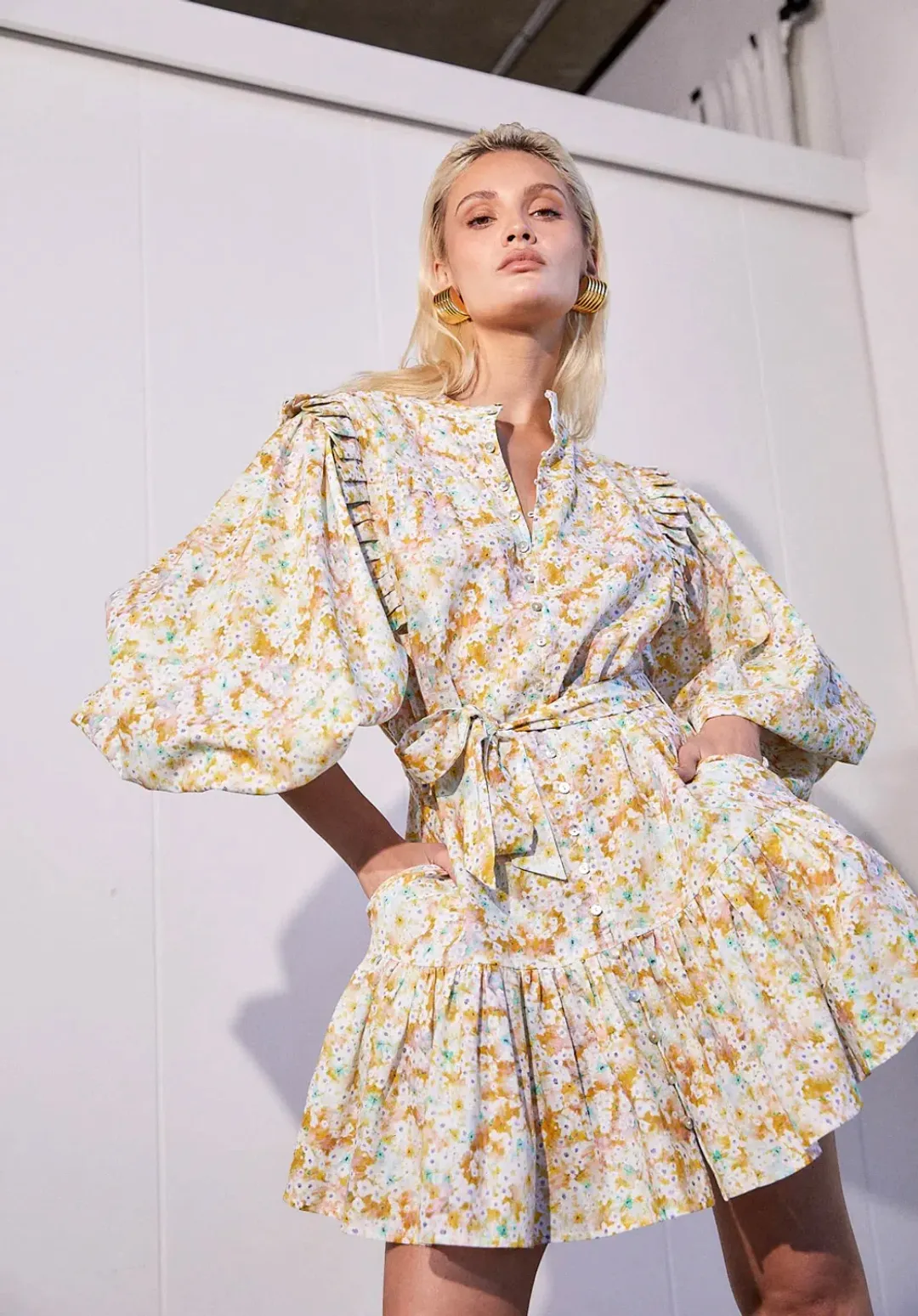 La Bohème Girls Lourdes Mini Dress Zima Floral Size AU 10 for rent on The Volte - main image