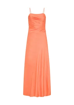 Aje Clarice Draped Maxi Dress in Sunset Orange Size AU 10 for rent on The Volte - image 4