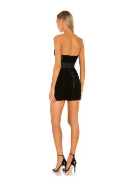 Camilla Coelho Jaylene Velvet Mini Dress Black Size AU 8 for rent on The Volte - image 2