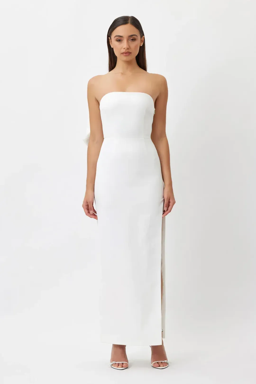 Bianca & Bridgett Willow Midi Dress in White Size AU 12 for rent on The Volte - main image