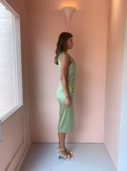 Manning Cartell Style Code Asym Midi Dress in Pistachio Green Size AU 6 for rent on The Volte - image 3