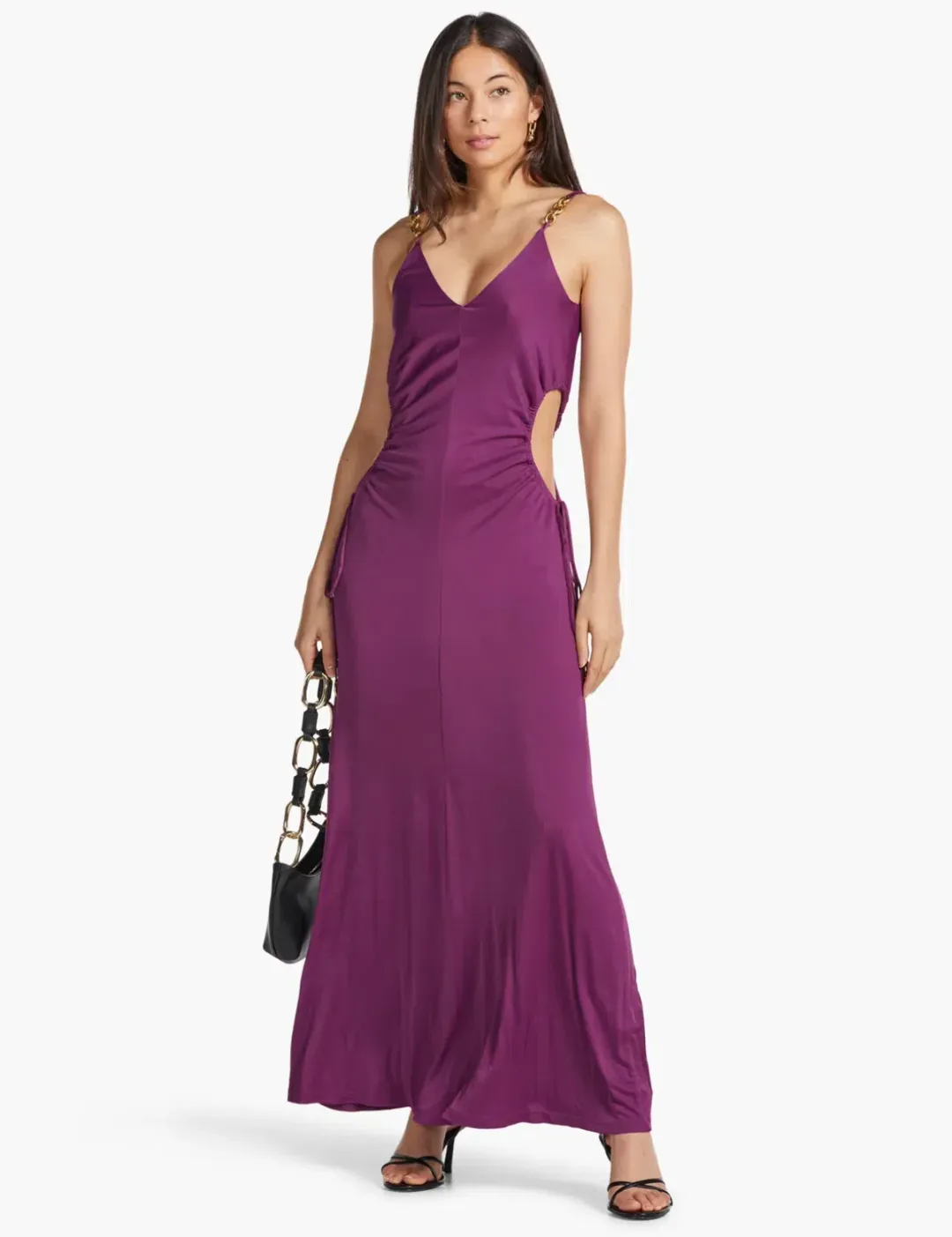 Manning Cartell Digital Love Chain Slip Maxi Dress in Orchid Purple Size AU 12 for rent on The Volte - main image
