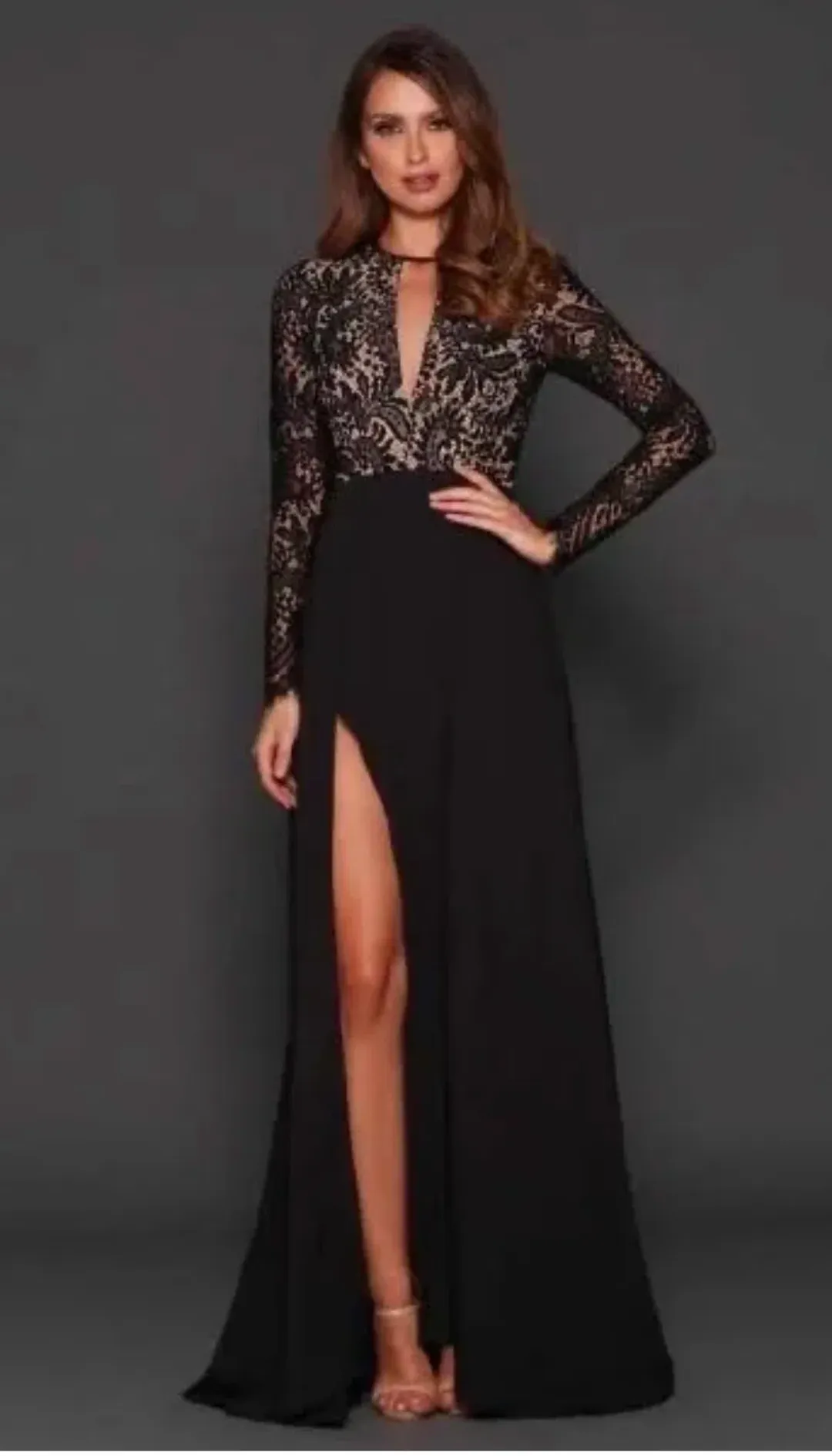 Elle Zeitoune Alexandria Gown Black Size 10 for rent on The Volte - main image