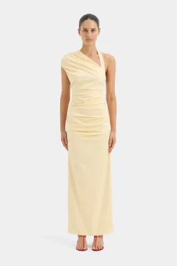 Sir The Label Giacomo Gathered Gown in Butter Yellow Size 1/Au 8 for rent on The Volte - image 1