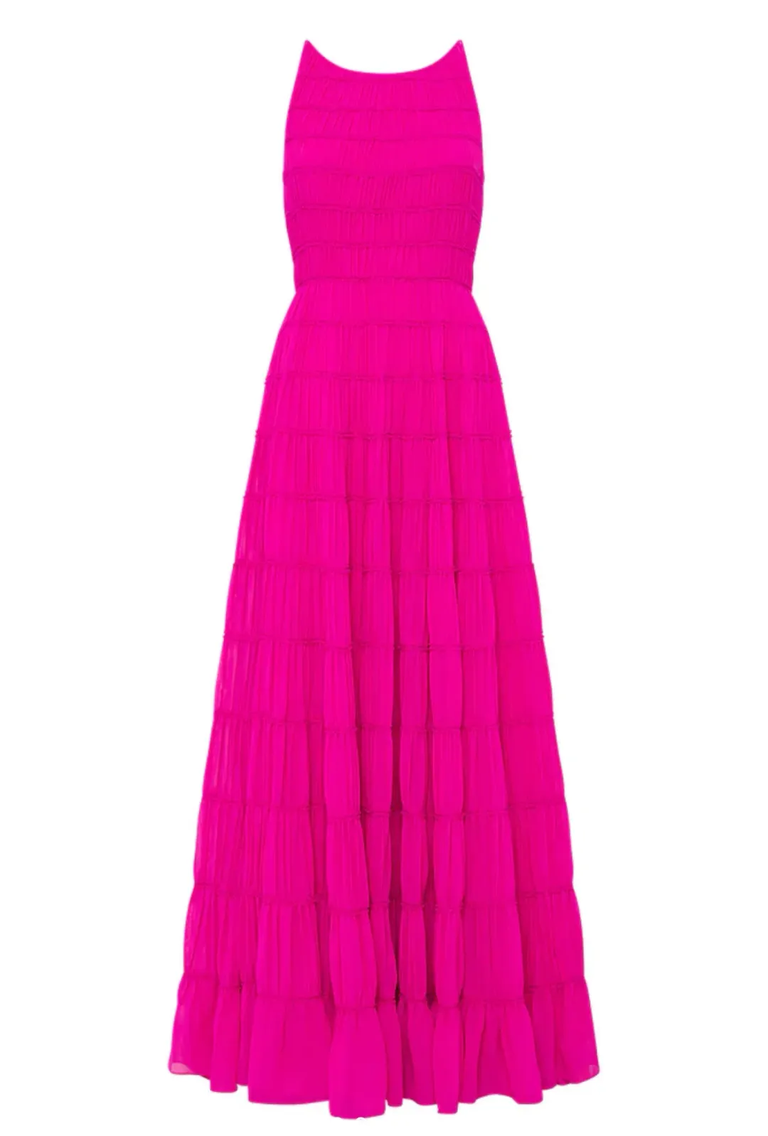 Aje Rosewood Ruched Gown Magenta Size 14 for rent on The Volte - main image