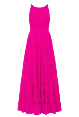 Aje Rosewood Ruched Gown Magenta Size 14 for rent on The Volte - image 3