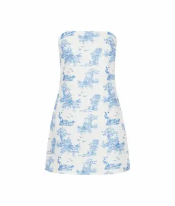 RQ the Label Paloma Dress Blue Toile Size 8 for rent on The Volte - image 5