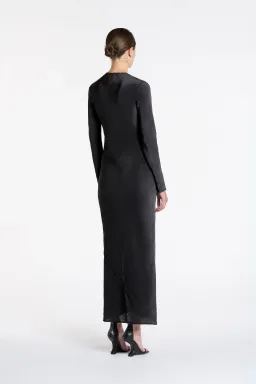 Sir the Label Suri Long Sleeve Dress With Side Split Black Size 8 for rent on The Volte - image 2