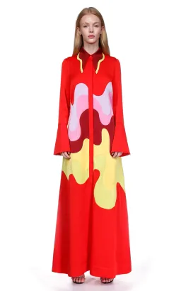 Alemais The Five Shirtdress Red Multi Size 14 for rent on The Volte - image 1