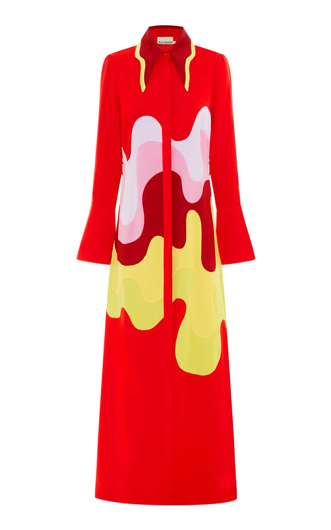 Alemais The Five Shirtdress Red Multi Size 14 for rent on The Volte - main image