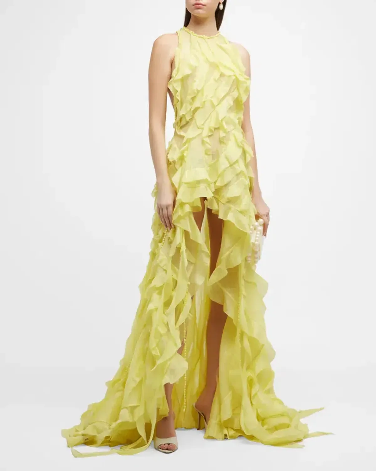Zimmermann Wonderland Ruffle Gown Yellow Size 1 / AU 10 - Image 1