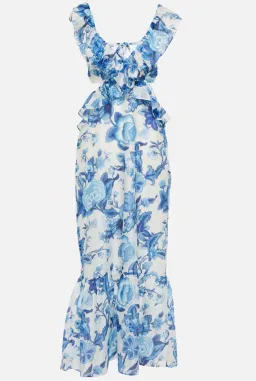 Sir The Label Amaris Frill Midi Dress Blue Size AU 10 for rent on The Volte - image 7