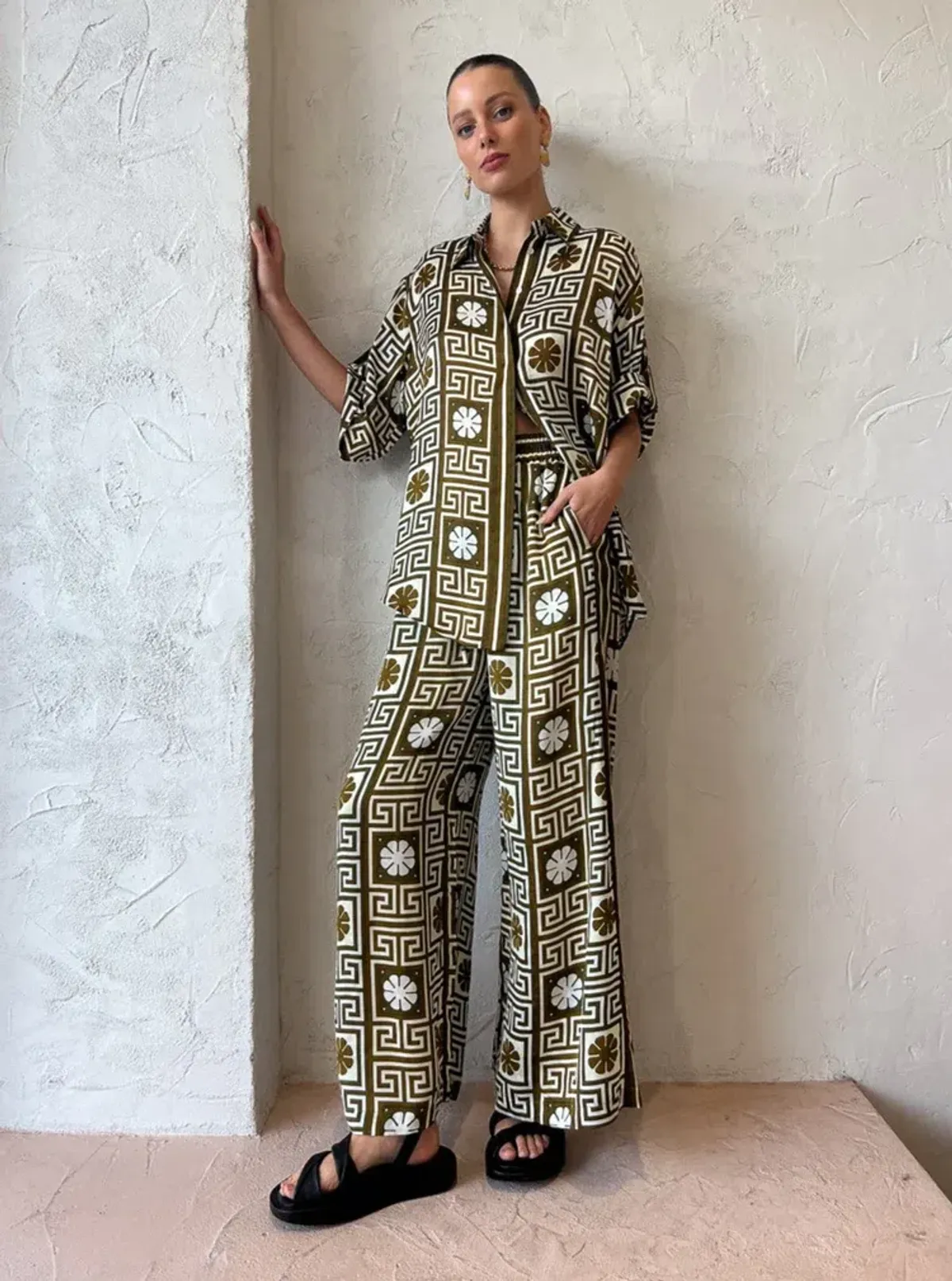 Alemais Dimi Jacquard Top and Pants Set Print Size 10 - Image 2