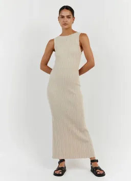 Dissh Sienna Stone Midi Dress Beige Size XS / AU 6 for rent on The Volte - image 1