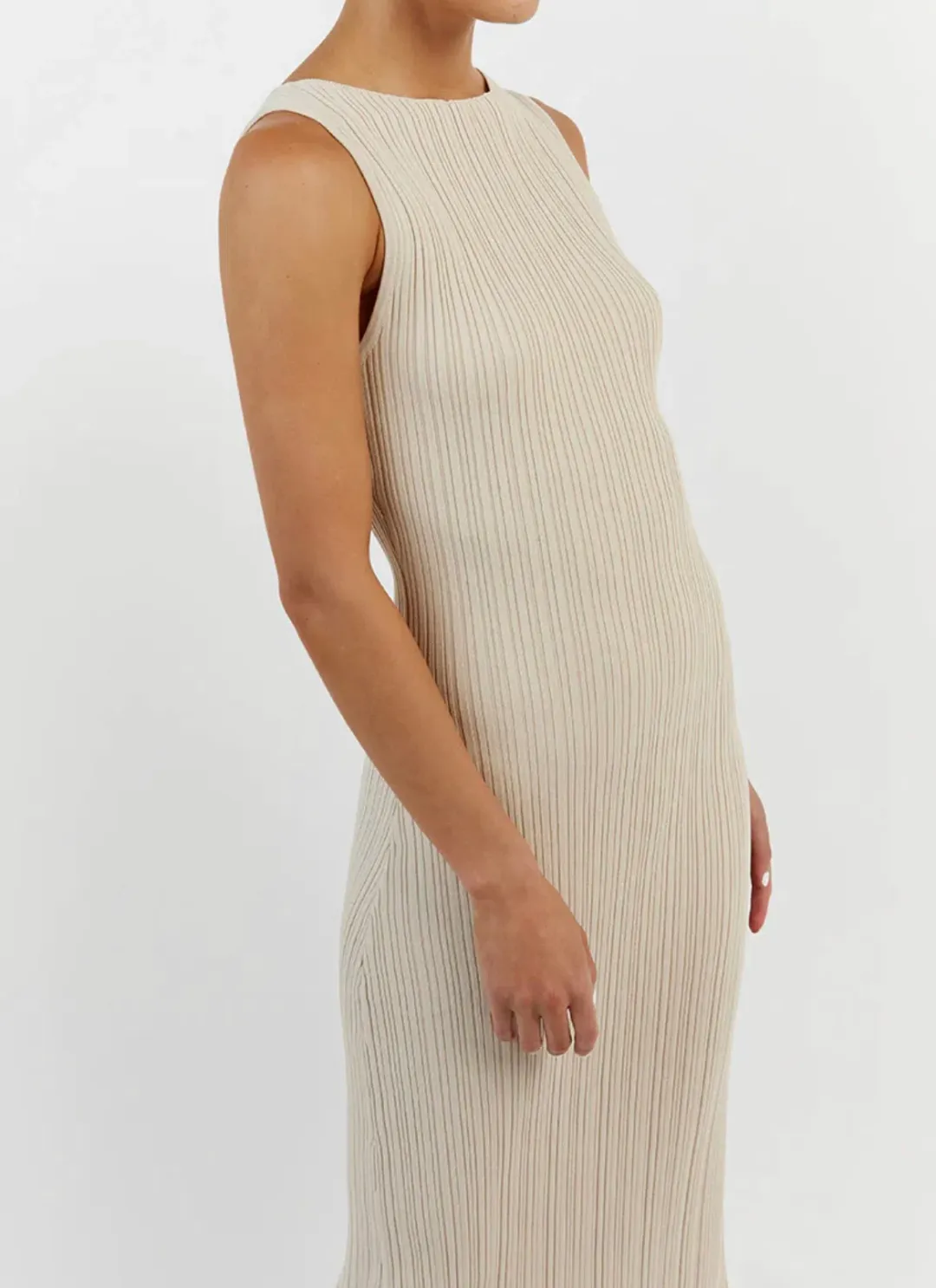 Dissh Sienna Stone Midi Dress Beige Size XS / AU 6 for rent on The Volte - main image