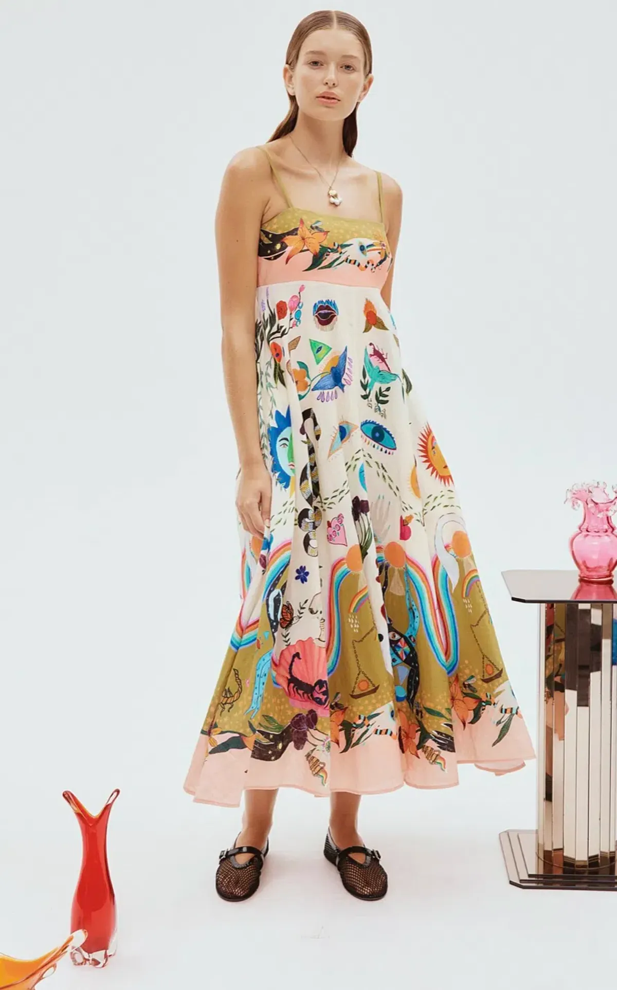 Alemais Evergreen Sundress Multi Print Size 10 - Image 1