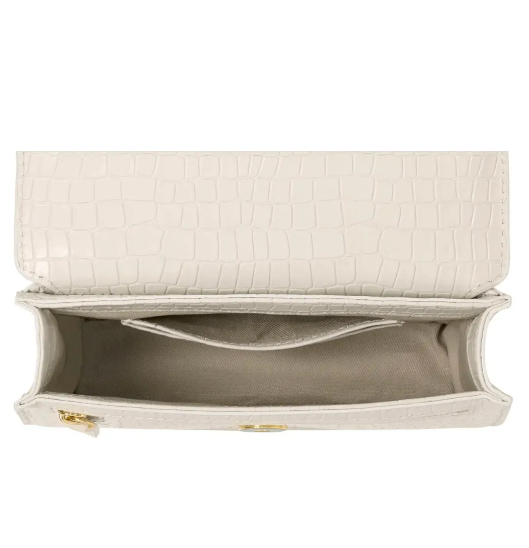 Oroton Forte Micro Clutch in Cream for rent on The Volte - main image