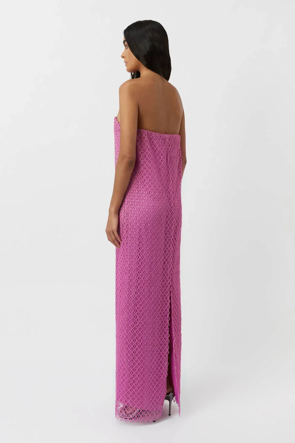Camilla & Marc Sinclar Lace Maxi Dress Magenta Pink Size 8 - Image 3