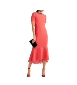 Rebecca Vallance Open Back Midi Dress Peach Size 6 for rent on The Volte - image 1