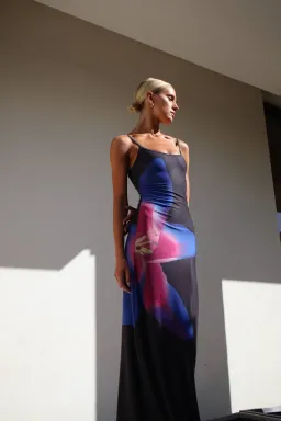 WITH HARPER LU SLIP DRESS | MIDNIGHT LILY FLORAL for rent on The Volte - image 3