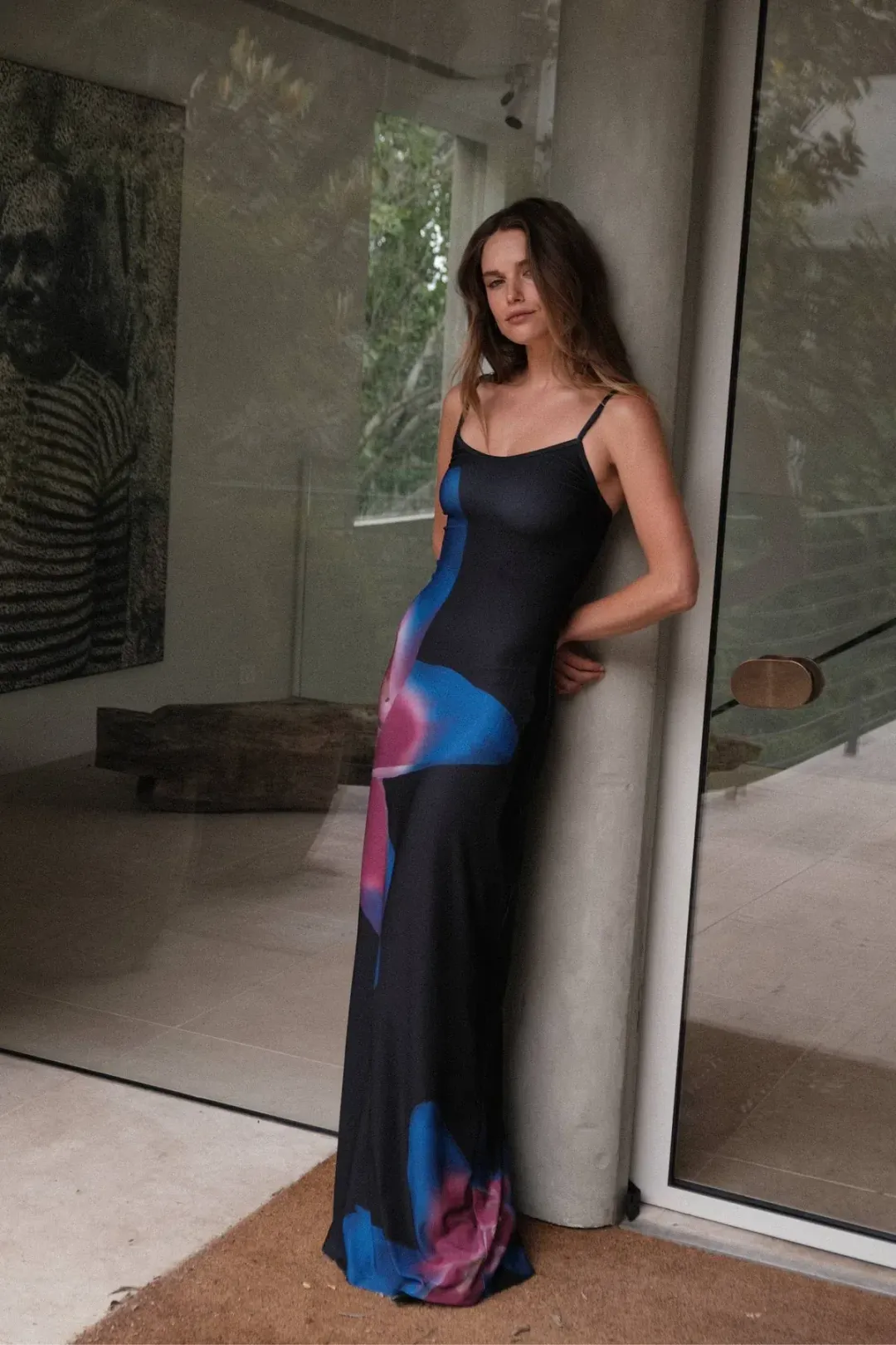 WITH HARPER LU SLIP DRESS | MIDNIGHT LILY FLORAL for rent on The Volte - main image