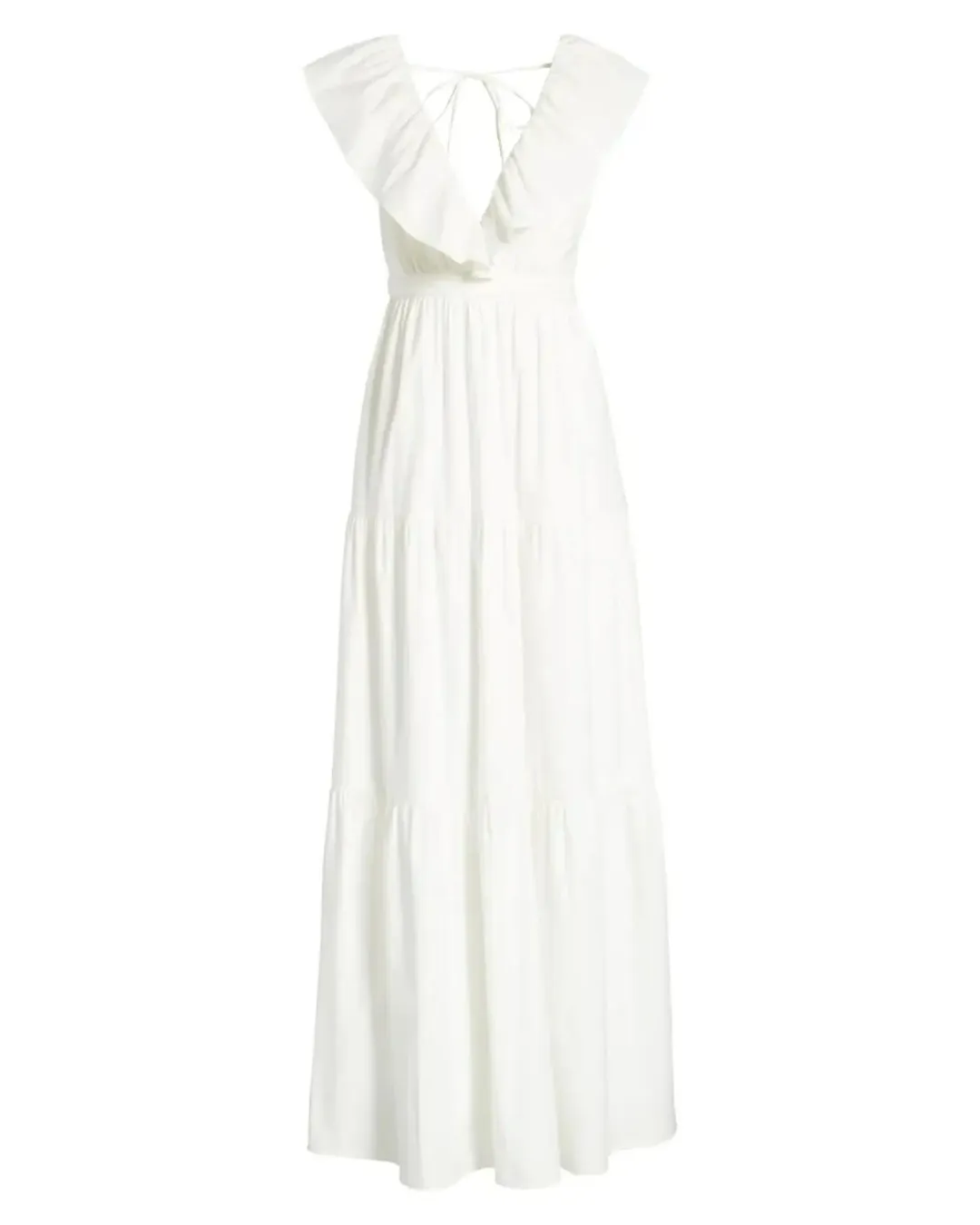 Reformation Fairfield Dress in Ivory Size AU 6 for rent on The Volte - main image