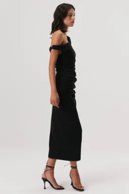 Misha Alaska Midi Dress Black Size 10 for rent on The Volte - image 2
