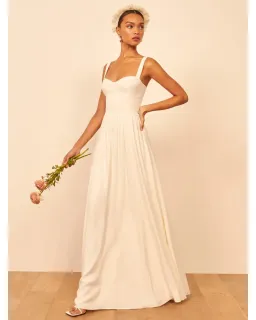 Reformation Hollyhock Dress Cream Size 6 for rent on The Volte - image 2