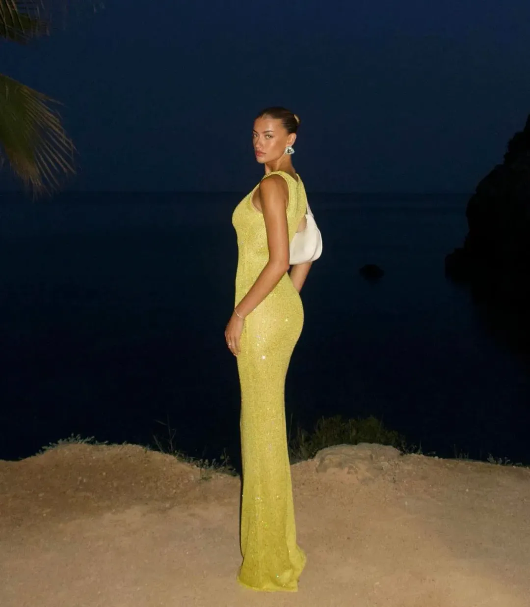 Asta Resort Natalia Dress Chartreuse Sequin Size S / AU 8 for rent on The Volte - main image