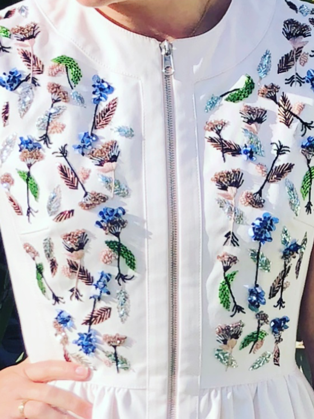 Christian Dior Sleeveless Mini Dress Cream Size 8 for rent on The Volte - main image