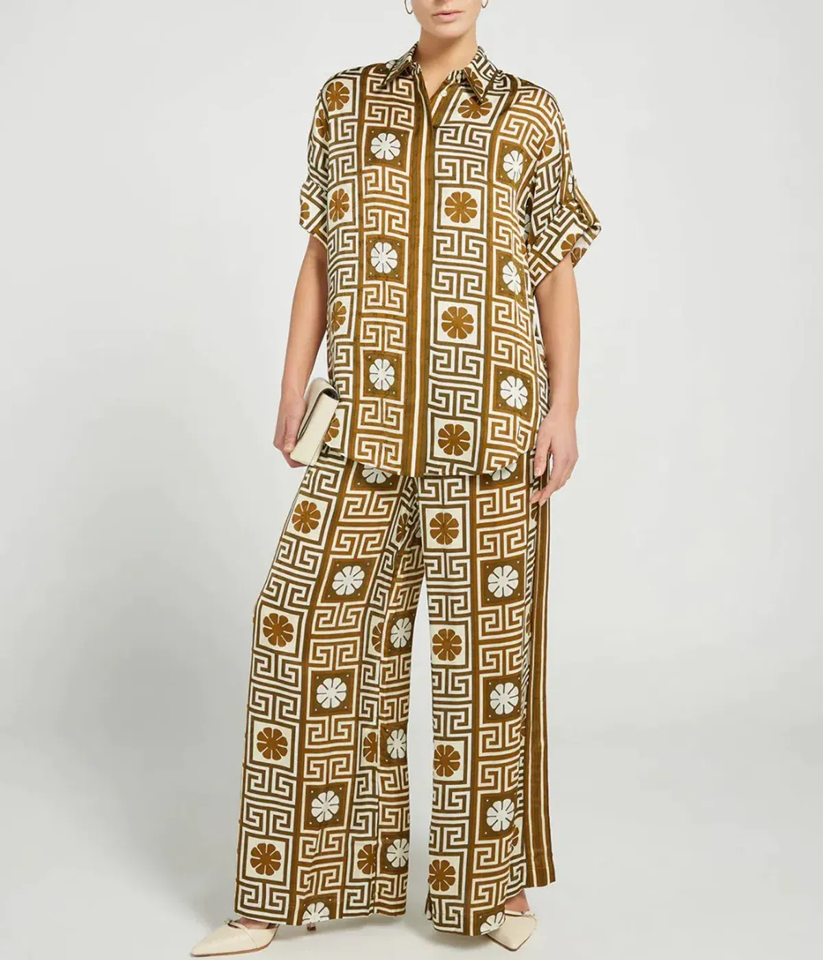 Alemais Dimi Jacquard Shirt & Pant Set Print Size 8 - Image 5