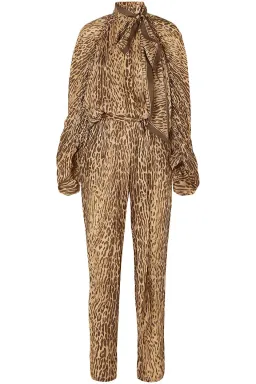 Zimmermann The Espionage Drown Jumpsuit Animal Print Size 0 / 8 AU for rent on The Volte - image 5