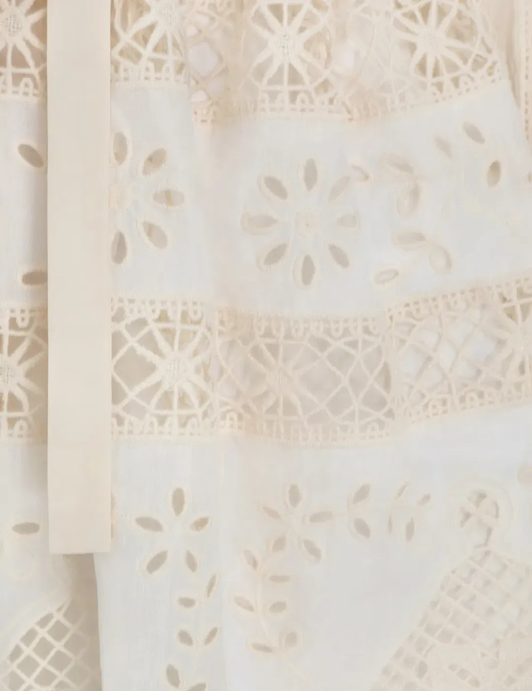 Zimmermann Aliane Embroidered Short Dress Ivory Size 0 / 8 AU for rent on The Volte - main image