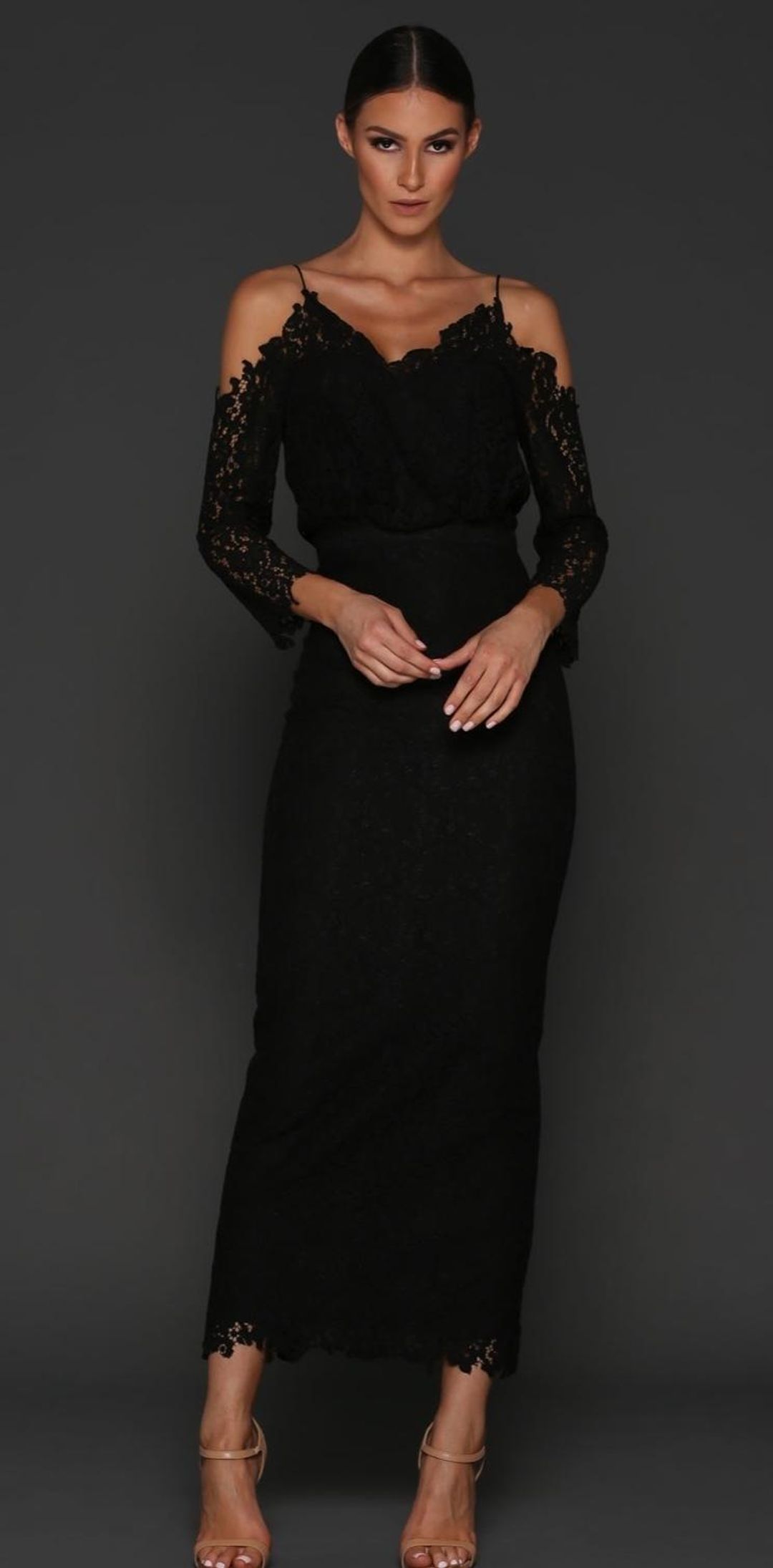 Elle Zeitoune Kendra Black Dress for rent on The Volte - main image
