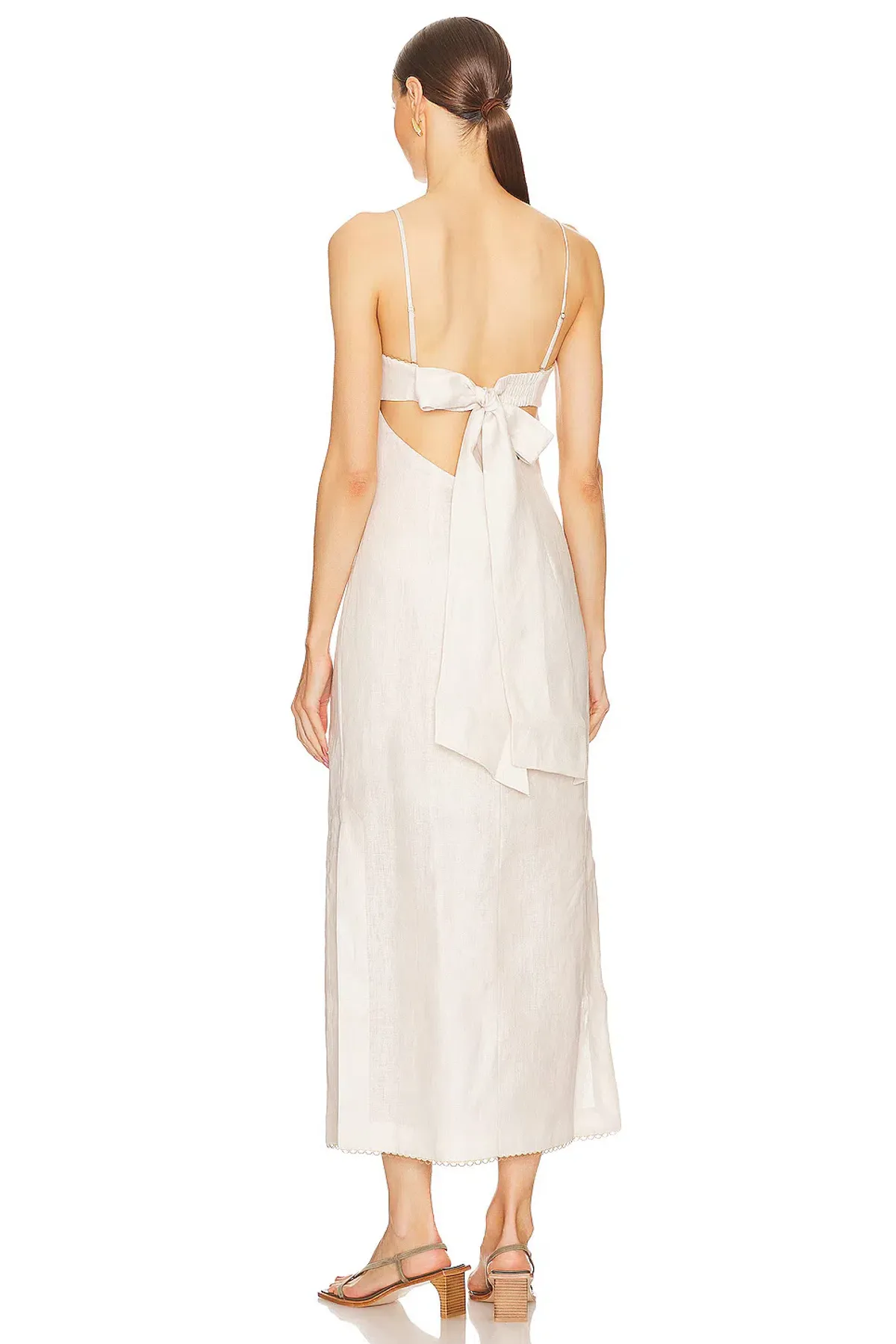 Zimmermann Lexi Column Dress in Ivory Palm Size 0 / AU 8 - Image 2