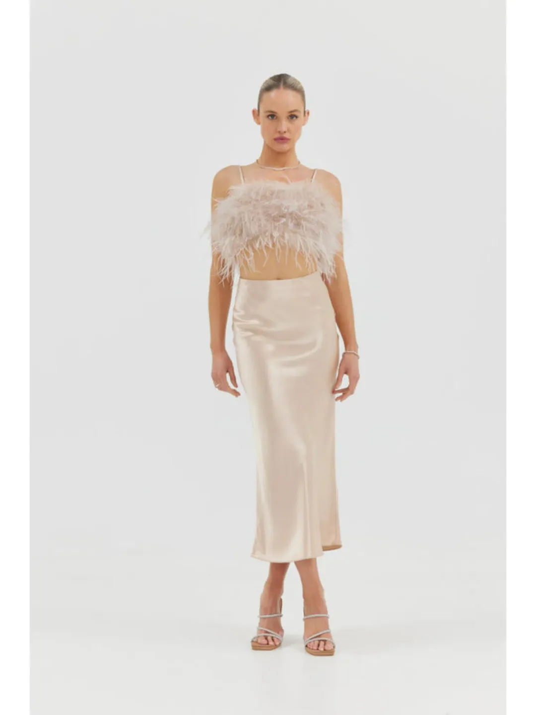 Bubish Iris Top & Harlow Skirt Champagne Size S / AU 8 for rent on The Volte - main image