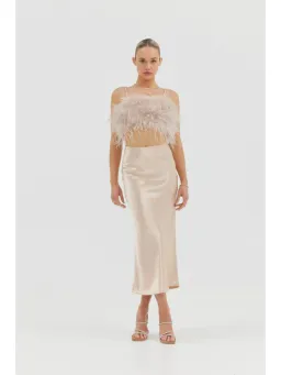 Bubish Iris Top & Harlow Skirt Champagne Size S / AU 8 for rent on The Volte - image 1