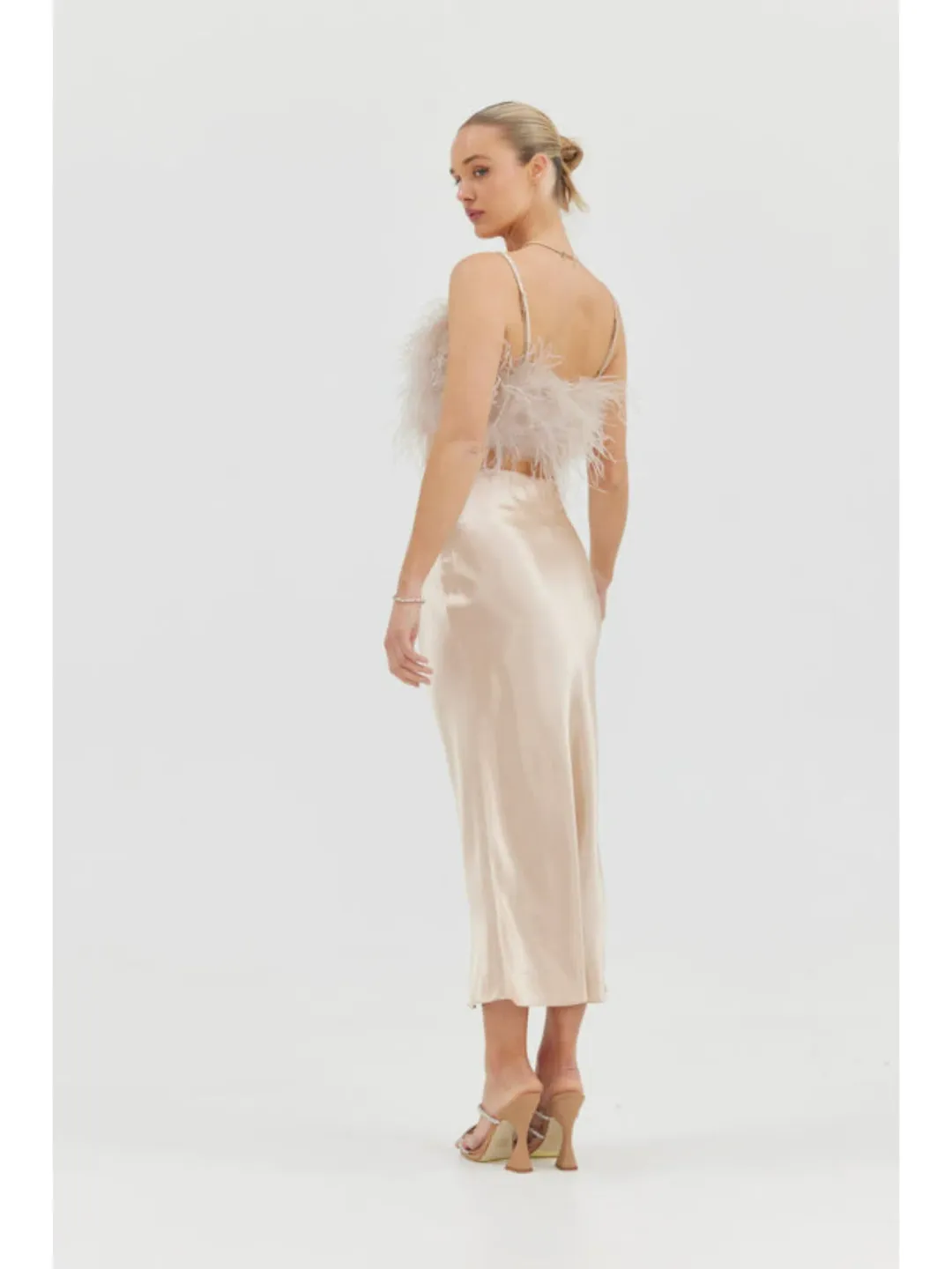 Bubish Iris Top & Harlow Skirt Champagne Size S / AU 8 for rent on The Volte - main image