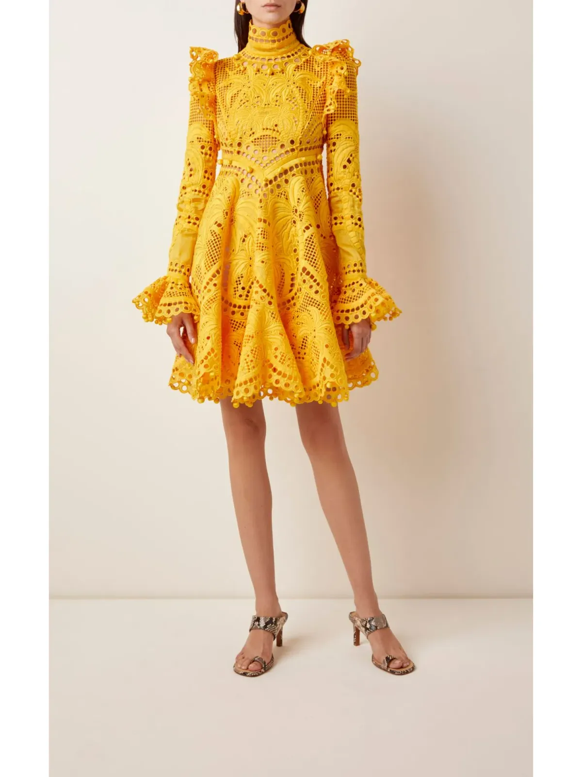 Zimmermann Brightside Palm Mini Dress Yellow Size 0 / AU 8 - Image 1