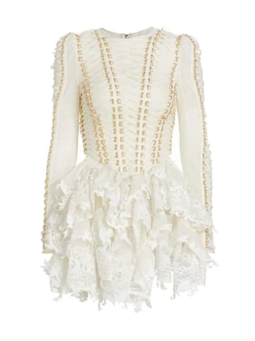 Zimmermann Coaster Corset Laced Dress Ivory Size 0 / AU 8 for rent on The Volte - main image