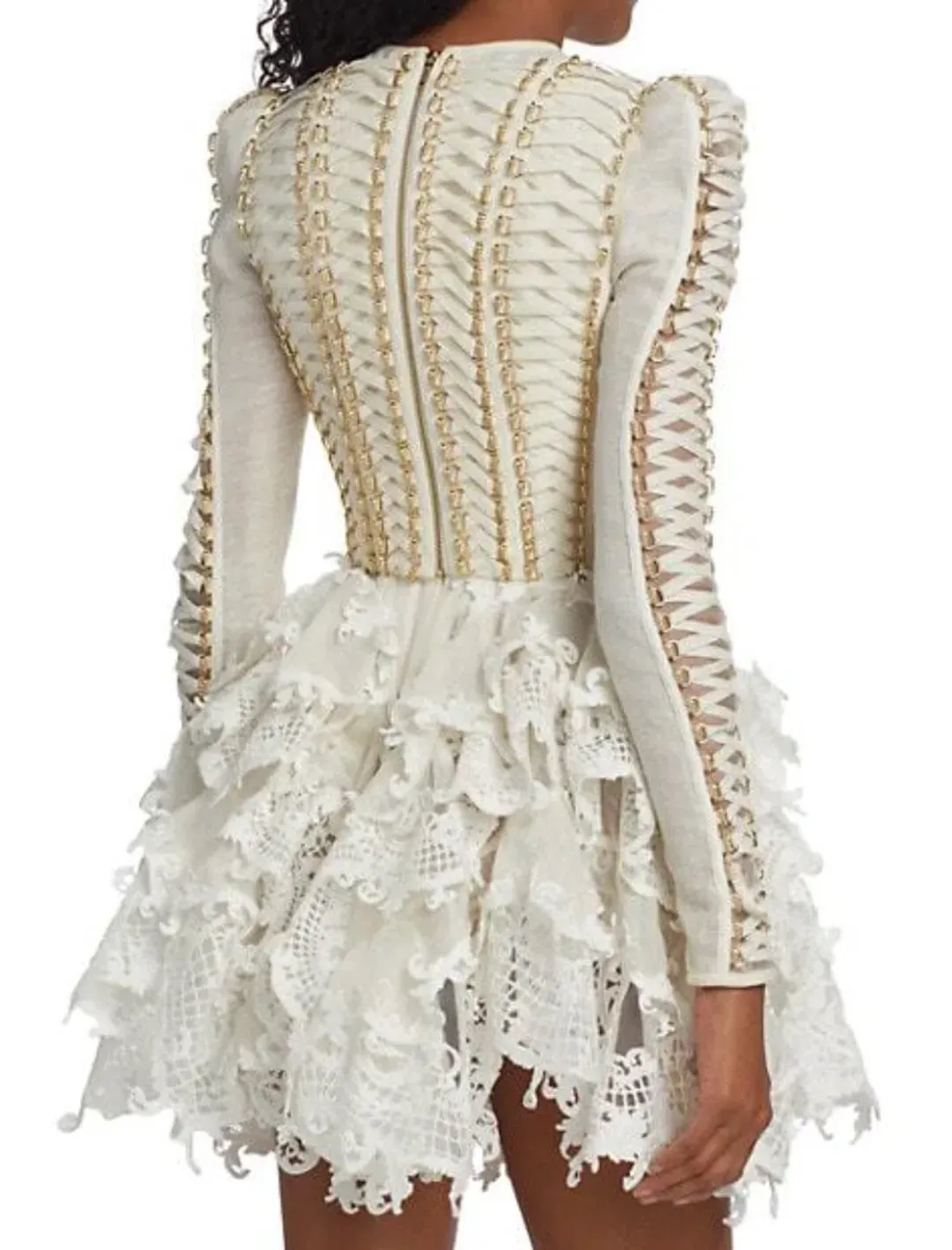 Zimmermann Coaster Corset Laced Dress Ivory Size 0 / AU 8 for rent on The Volte - main image